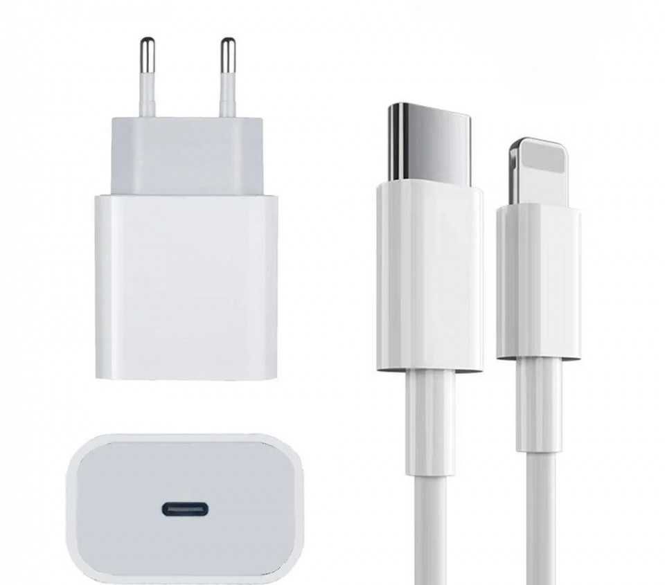 Set Incarcator Fast Charge APPLE 20W Pentru IPhone + cablu fast Type-C