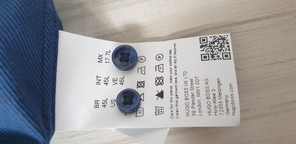 Hugo Boss Slim Fit  Cotton  45/17 1/3 - 2XL НОВО! ОРИГИНАЛ! Мъжка Риза