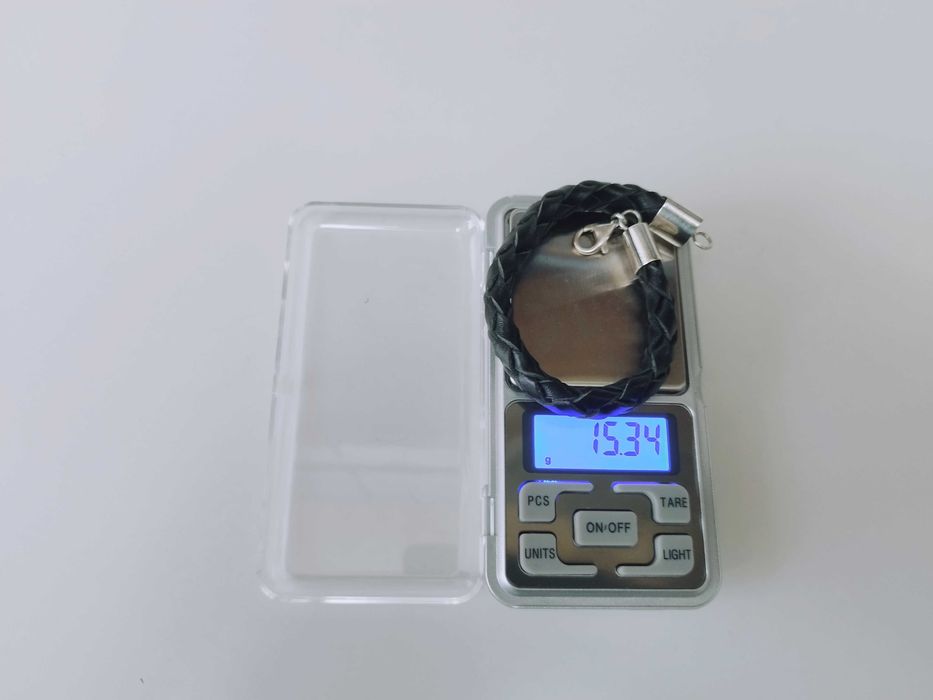 Bratara barbateasca piele împletita, si argint masiv 925