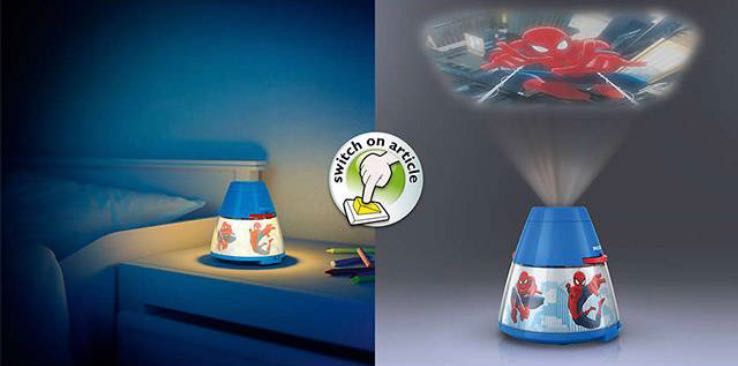Детска лампа, прожектор, Philips, Spiderman