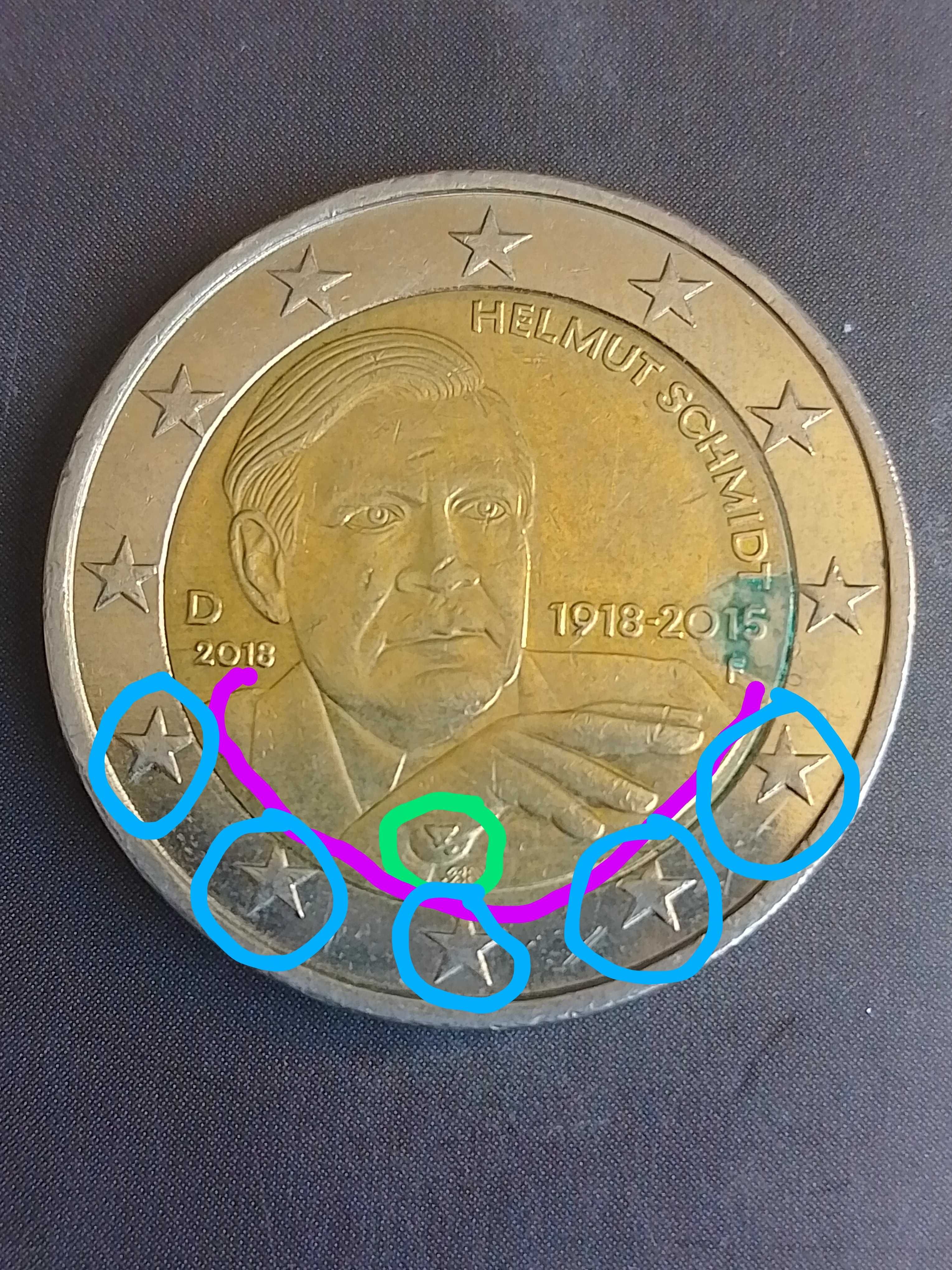Монета 2 euro 2018-F