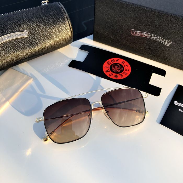 Ochelari Chrome Hearts maro