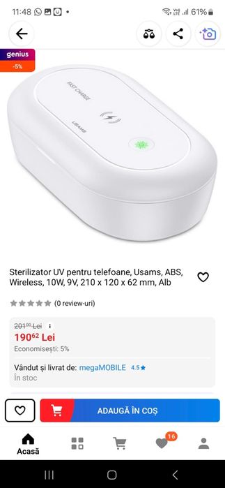 Vand Sterilizator UV