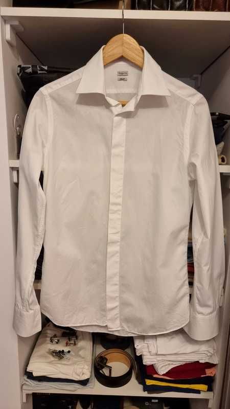 Camasa albastru royal, 100% bumbac barbati, Emanuel Berg, mar. 36-38