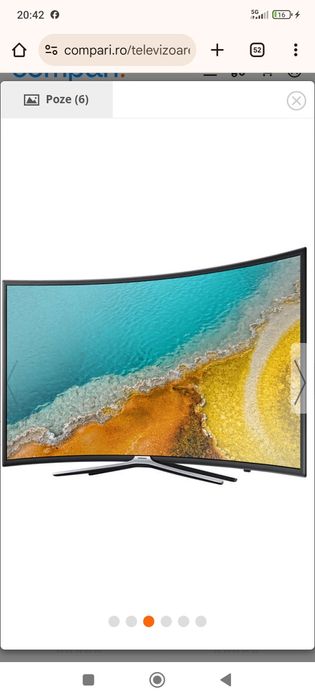 Vând sau  Schimb televizor Samsung smart curbat