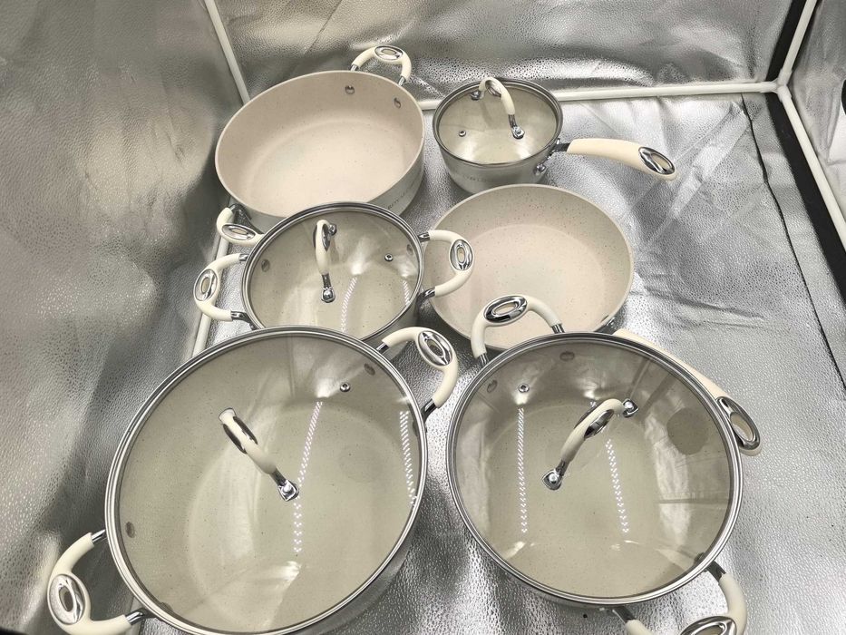 Set vase gatit marmura 10 piese antiaderent rezistent nou