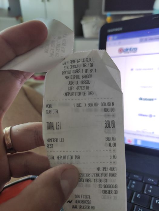 Rochie mireasa XS deosebita