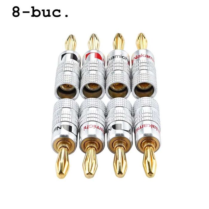 Conectori Nakamichi tip banana 4mm - 8 buc.