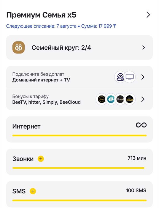 Beeline Семья Тариф