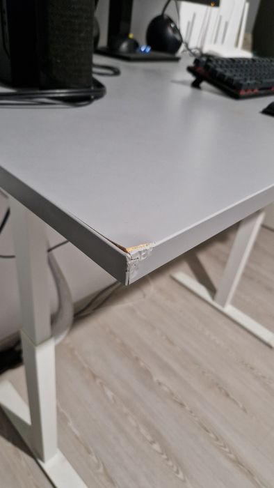 Birou cu înălţime reglabilă, electric/alb, 140x80 cm IKEA RODULF