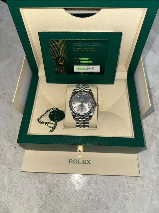 Rolex Date Just оригинал белое золото с бриллиантами
