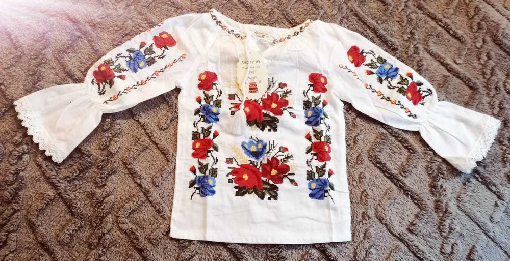 Ie fetite motive traditionale bumbac 0-16 ani