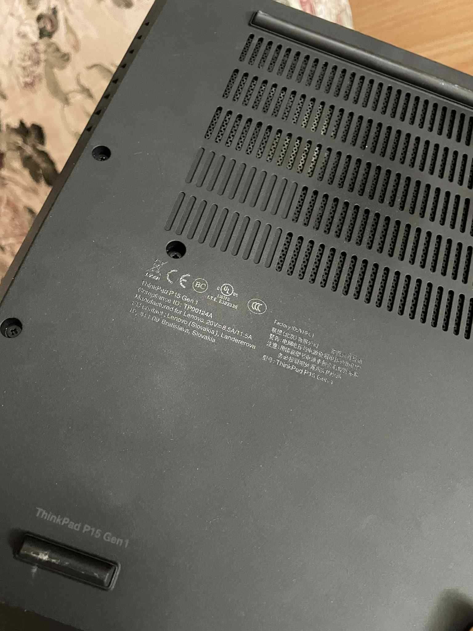 Лаптоп Lenovo ThinkPad P15 Gen 1 32GB RAM NVIDIA 4GB 512gb