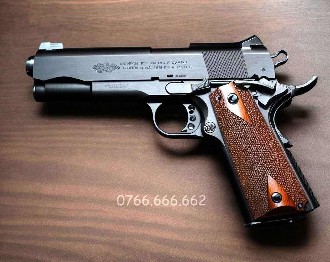 Pistol CO2 Cybergun/Airsoft PUTERNIC Colt SEMI-FULL METAL 1911 RAIL