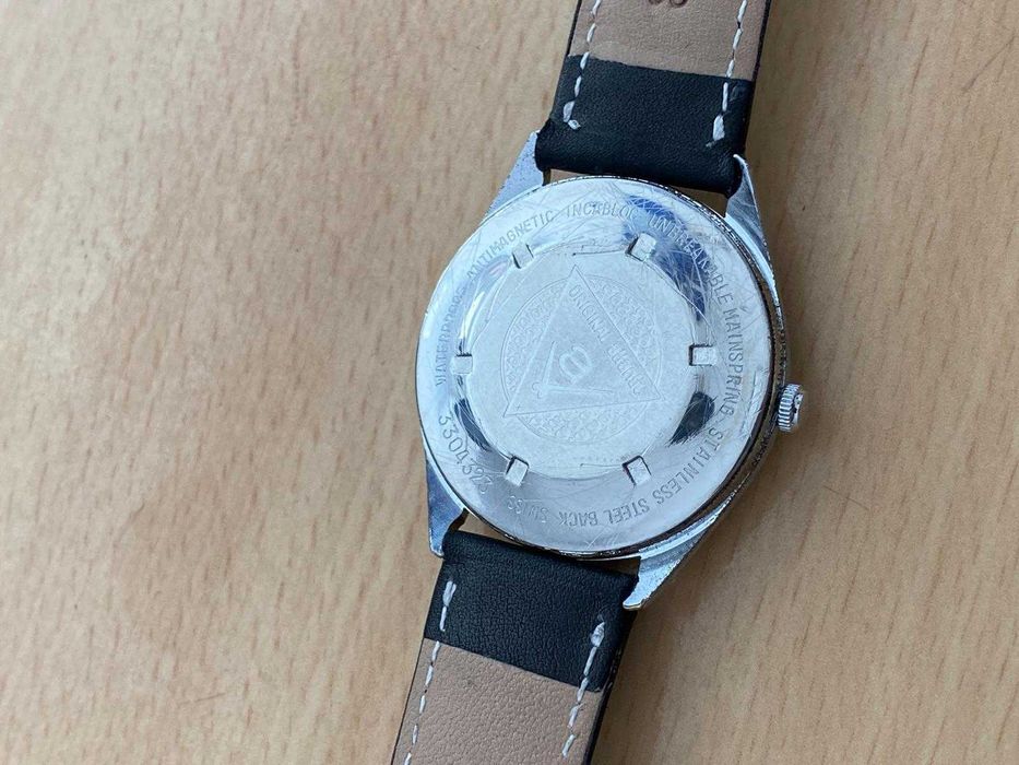 Ceas Atlantic cadran negru mecanic Worldmaster 21 rubine