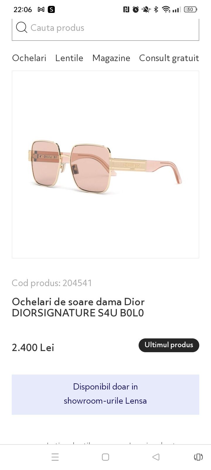 Ochelari Dior ca noi