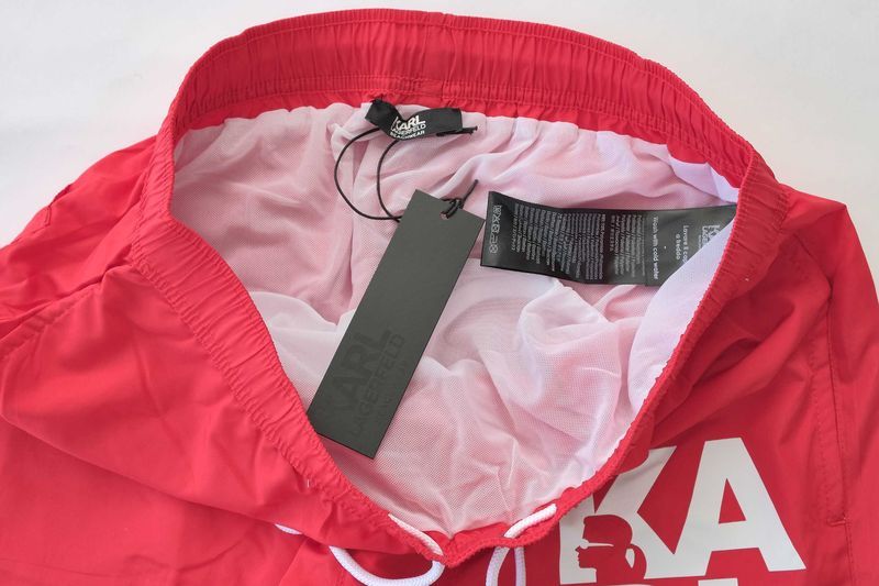 Промо KARL LAGERFELD -М/L/XL- червени мъжки бански-къси панталони
