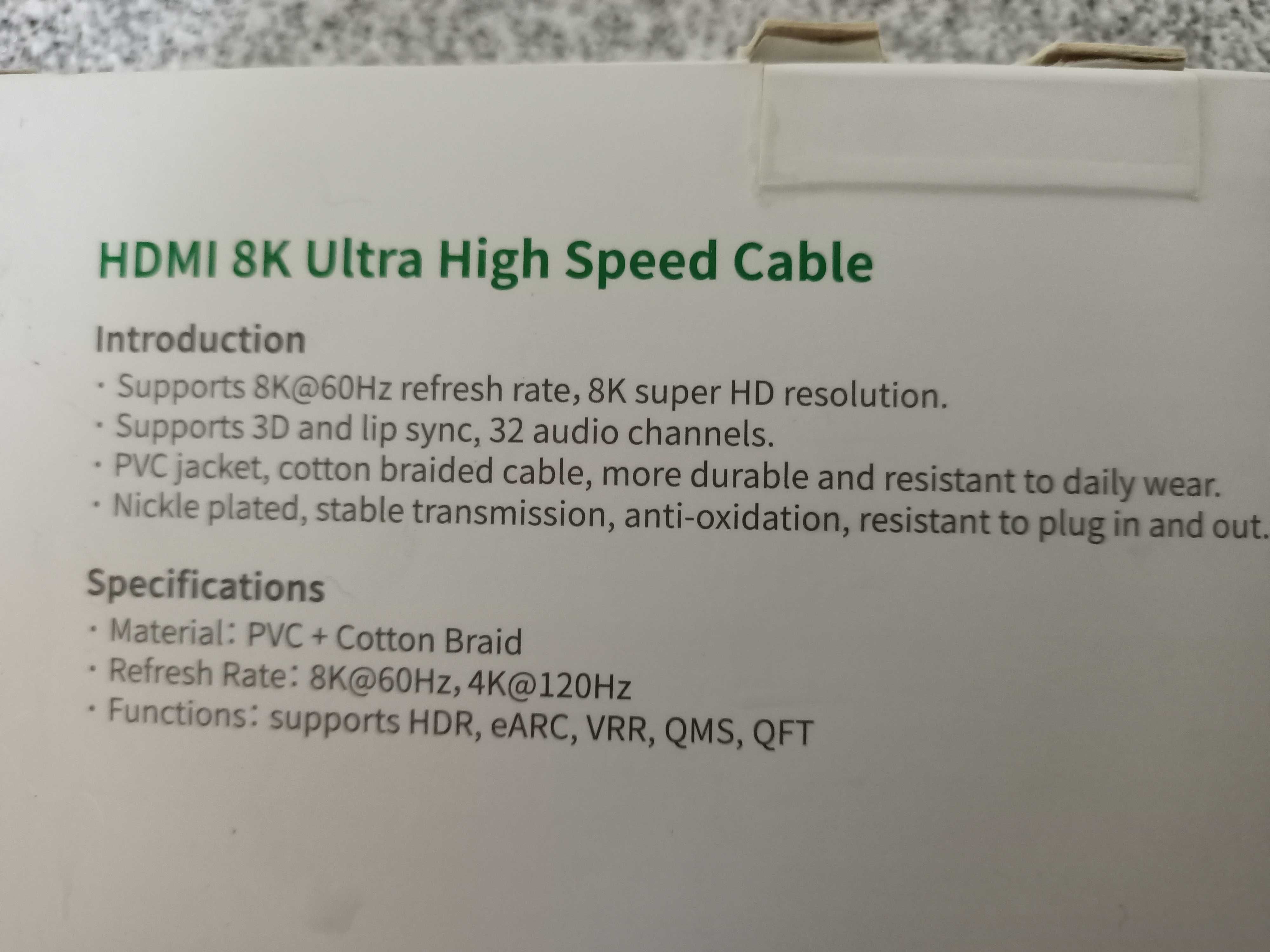 Кабель Ultra high speed HDMI 2.1 8K