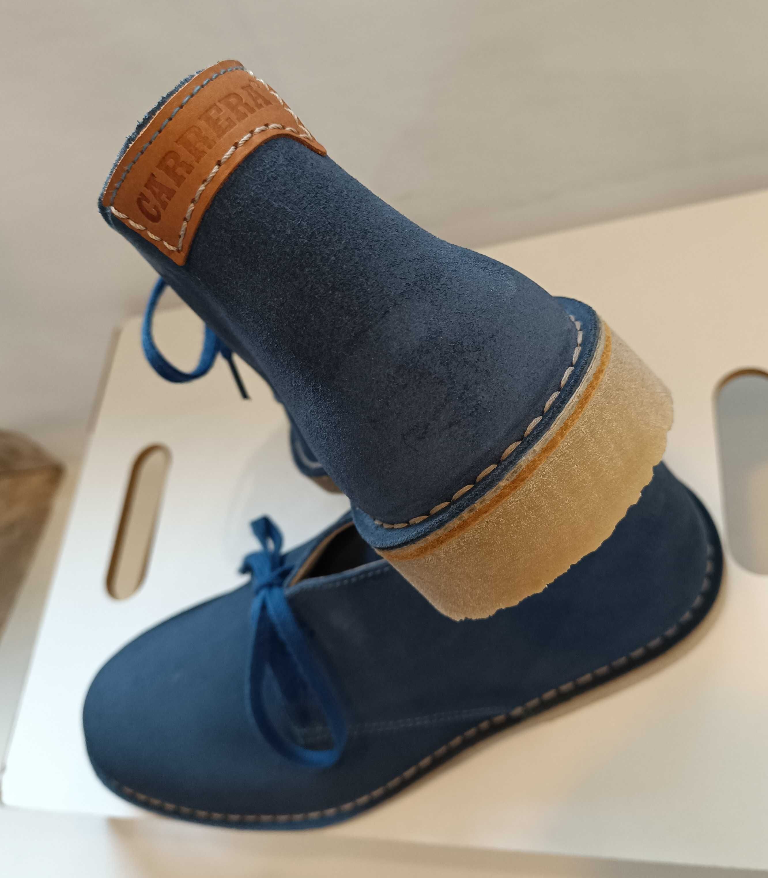 Ghete chukka 43 premium Carrera NOI piele naturala moale