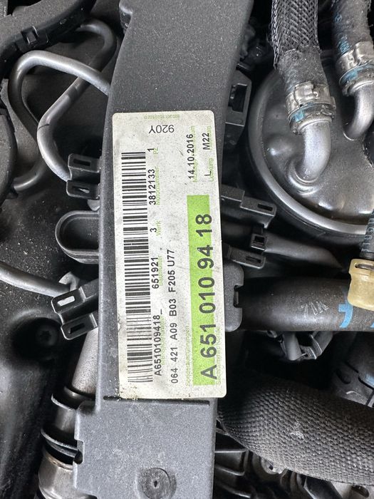 Двигател 651.921 Мерцедес 220cdi-170к.с.! 50 000 км!!!