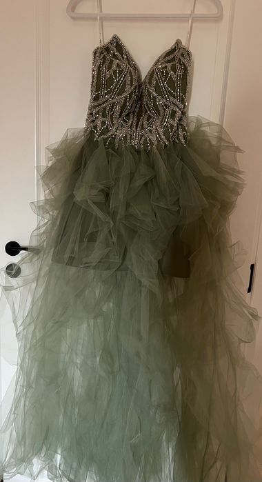 Официална дълга зелена рокля Miss Queen