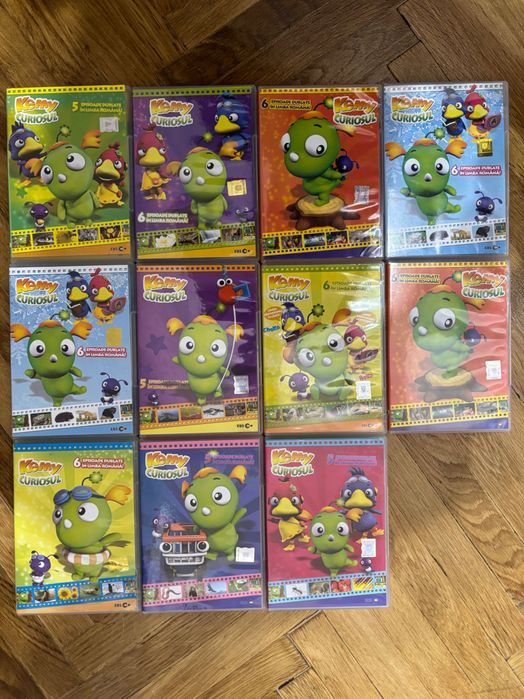 11 Buc DVD-uri Colectia Kemy Curiosul - Desene Animate Educative
