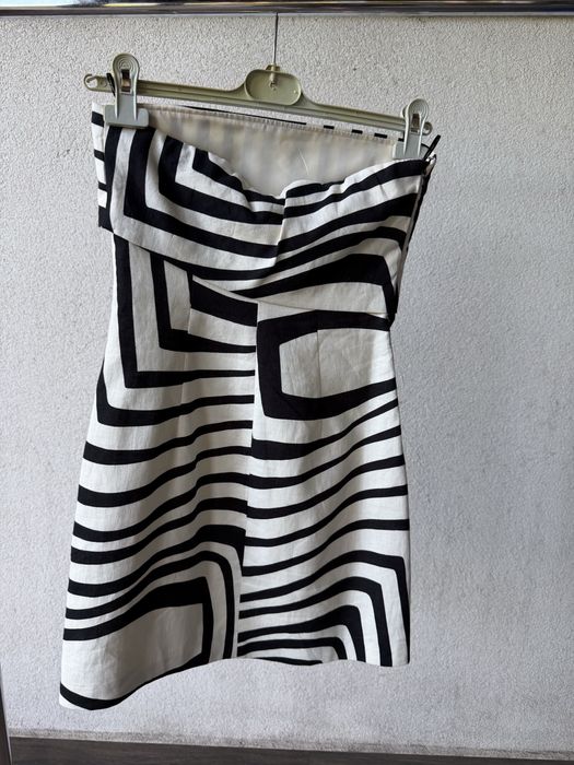 Rochie cu dungi din in si bumbac Zara