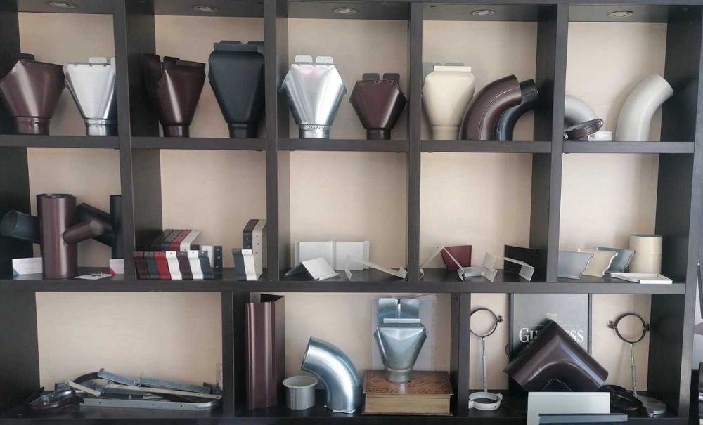 Водосточно казанче за безшевни улуци. Стенен казан. Утки, тръби и др.