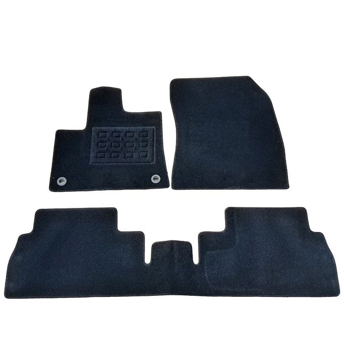 Covorase mocheta Citroen Berlingo, Opel Combo E, Toyota Proace City (Furgon) 2018-Prezent, 2 Locuri, Fix Oval, Negre, set de 2 bucati