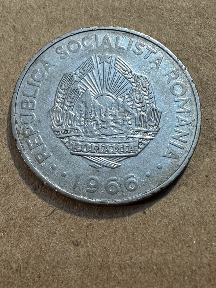 Moneda 3 lei 1966  Republica Socialista Romania