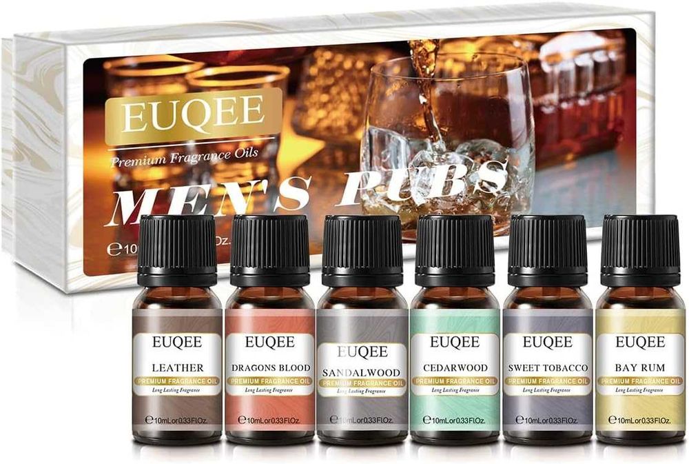 Етерични масла Euqee Men's Pubs 6 х 10 мл мъжки аромати Дифузер
