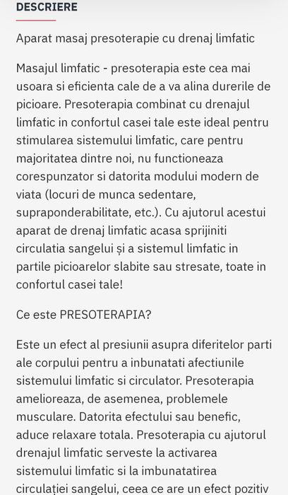 Aparat presopunctura cu drenaj limfatic