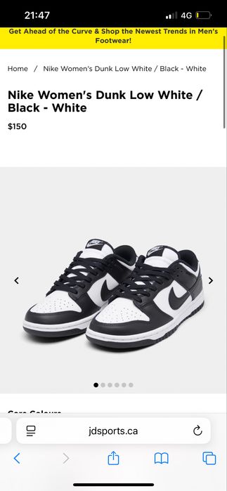 NIKE Low Dunk Black and White