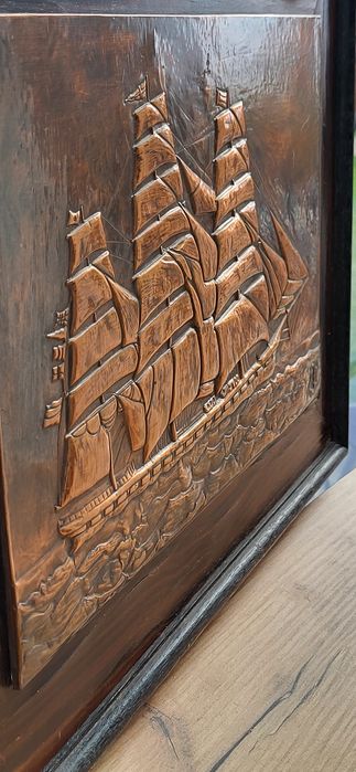 Tablou nava  din cupru