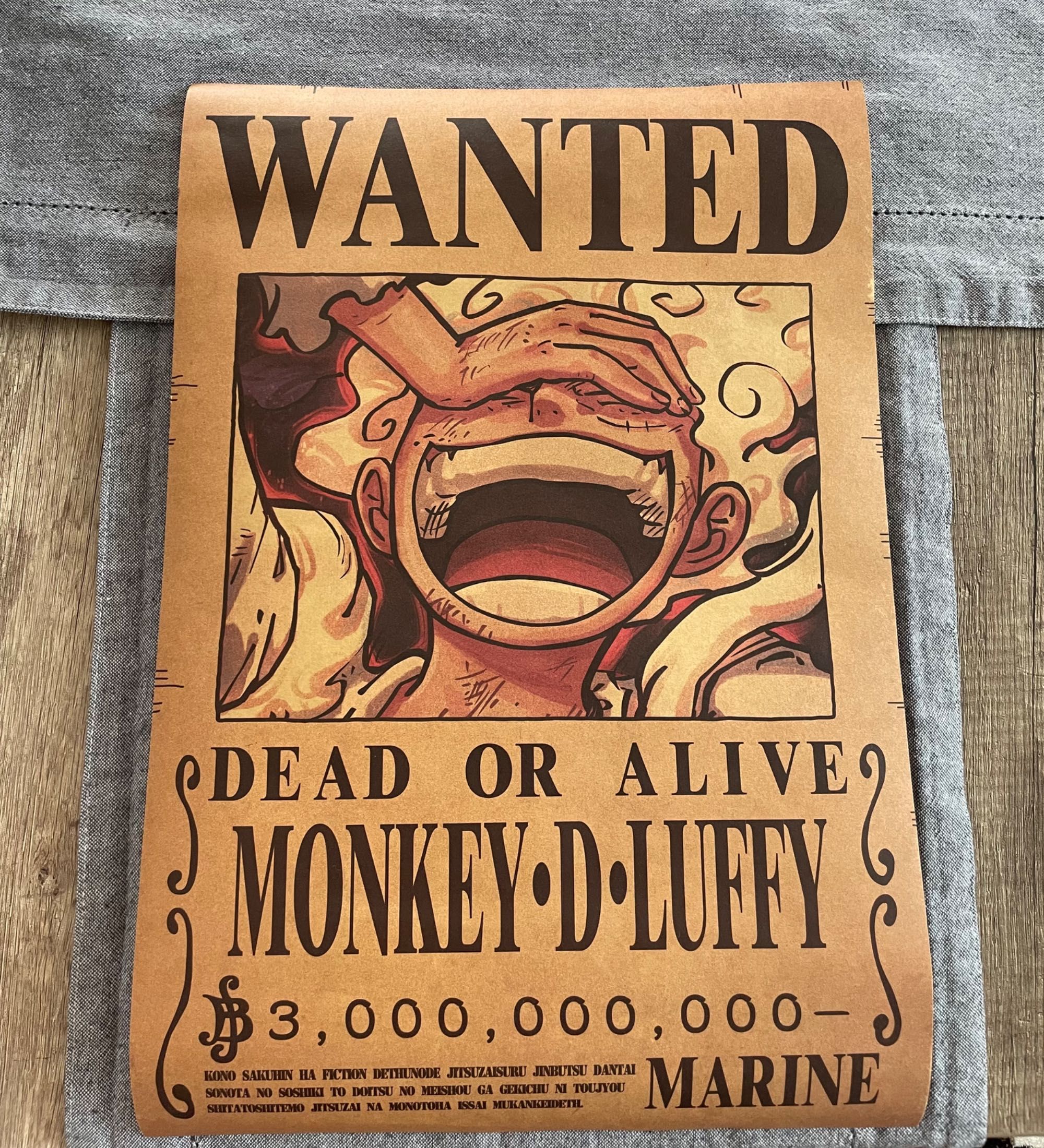 Постер   One piece  - Wanted Luffy