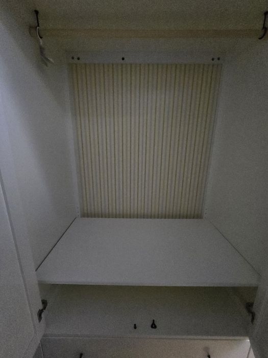 Dulap alb pentru dressing, dormitor, haine cu 2 uși și 2 sertare mari,