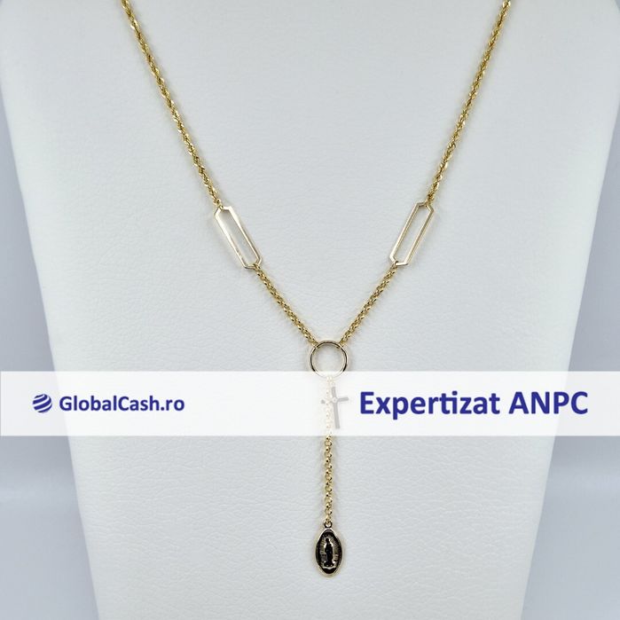 Lant cu pandantiv din aur de 14k, 4.76g | GlobalCash.ro #GO114200