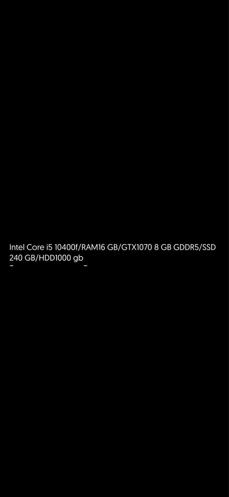 Игровой компьютер i5 10400f