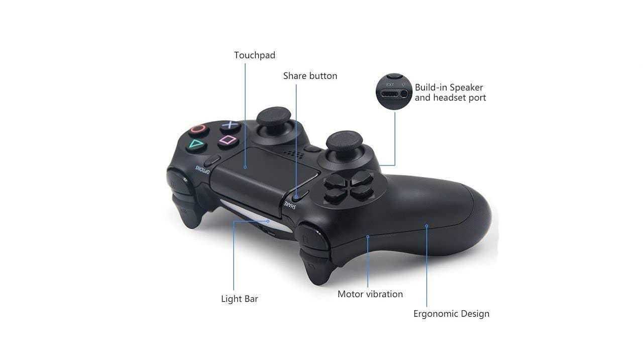 DUALSHOCK 4 Безжичен Джойстик/Joystick за PS4 чистонов + кабел 4 цвята