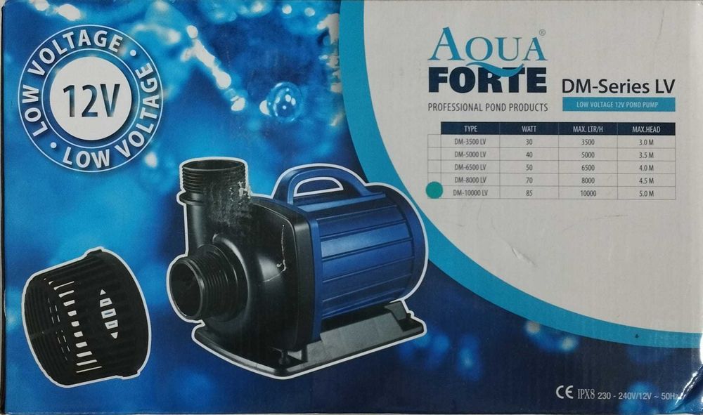 Pompă de iaz AquaForte DM 10.000 de joasă tensiune, 12V