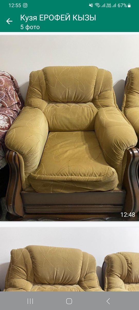 Продам диван и 2 кресла - мягкий уголок