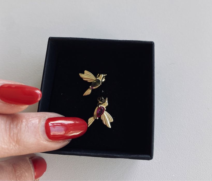 Cercei 925 argint colibri eleganti office