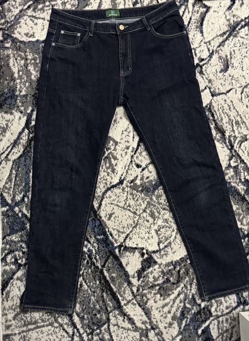 Оригинальные зимние джинсы JUST, тёмно-синие, размер 36