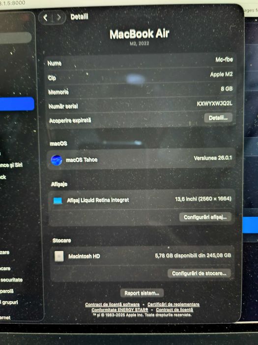 Macbook M2 13", 2022
