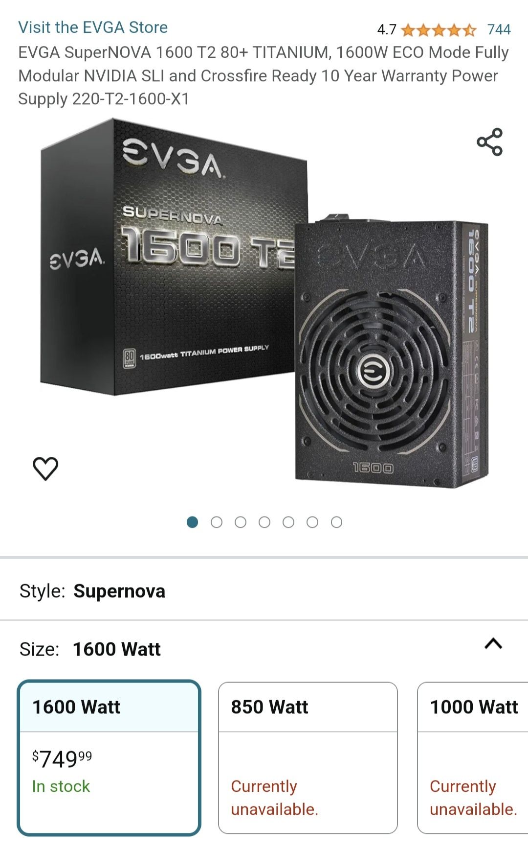 EVGA Supernova 1600watt Titanium - блок питания