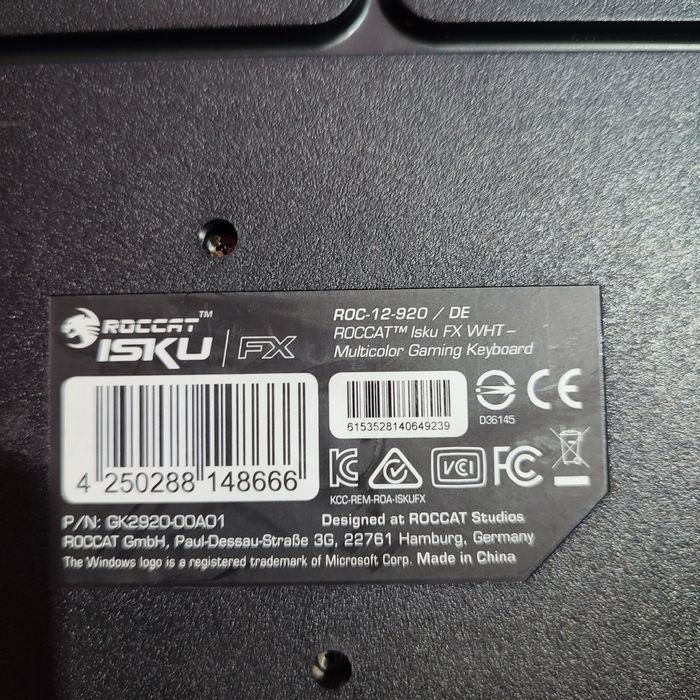 Tastatura gaming Roccat ISKU FX iluminata color