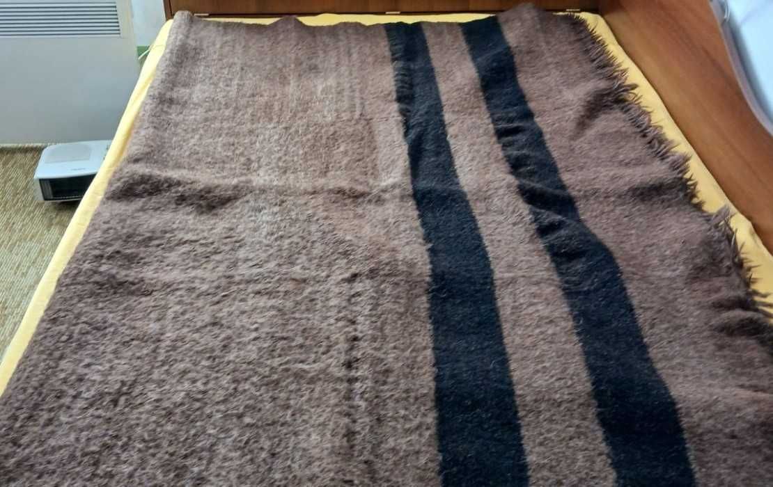 Домашно тъкано одеяло, одеало от чиста вълна, неупотребявано