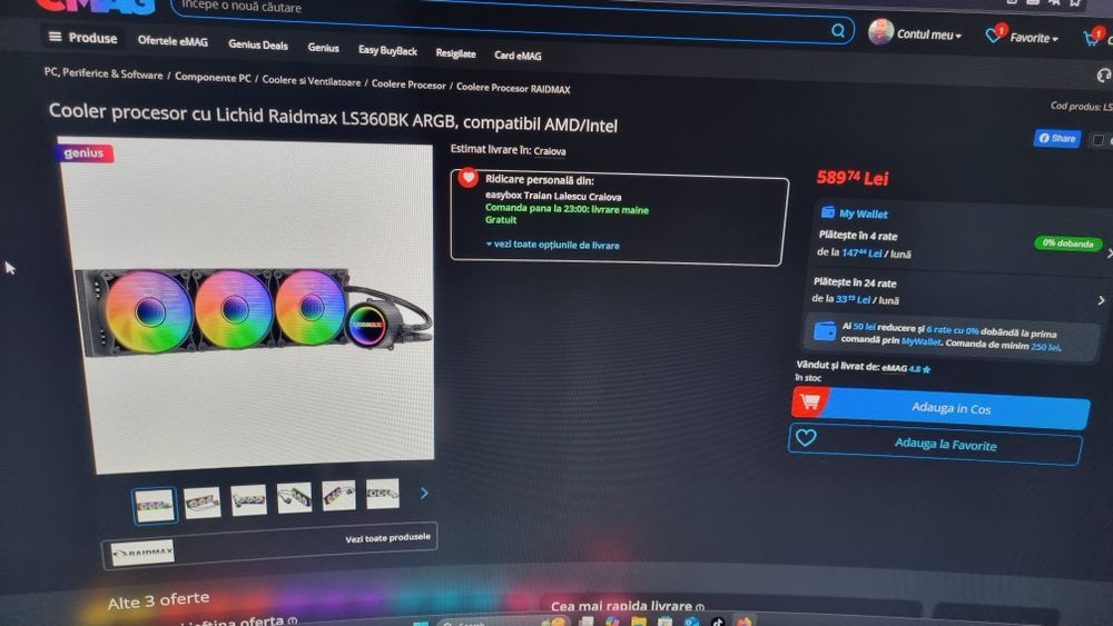 Cooler PC AIO 360 Raidmax
