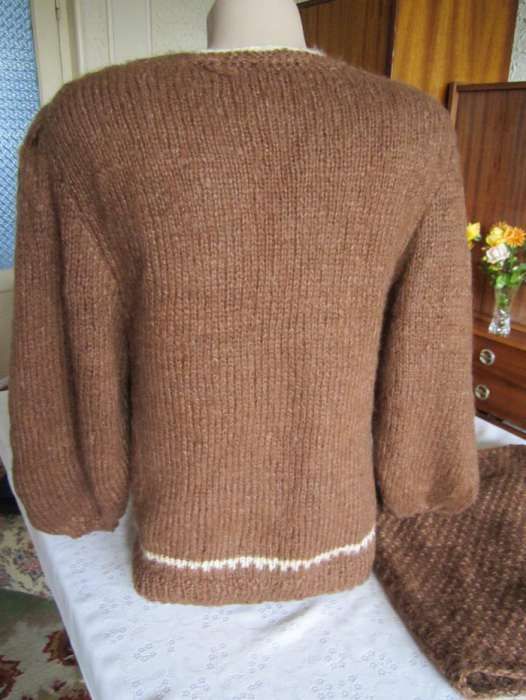 Costum dama din mohair maro, stil office. HANDMADE