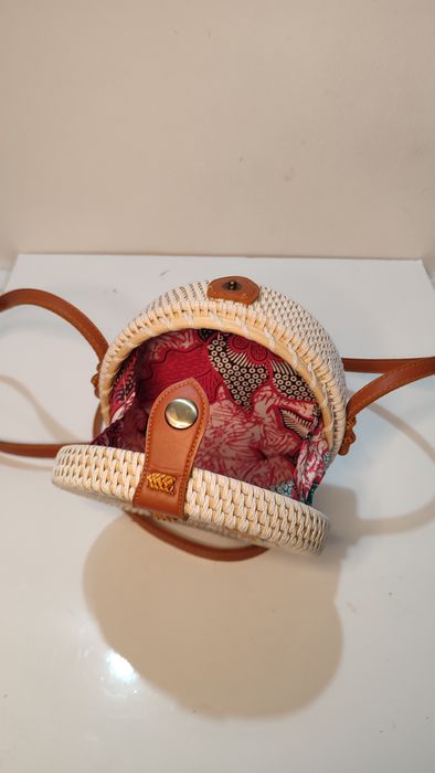 Geantă handmade Gave Lux alb fildeș